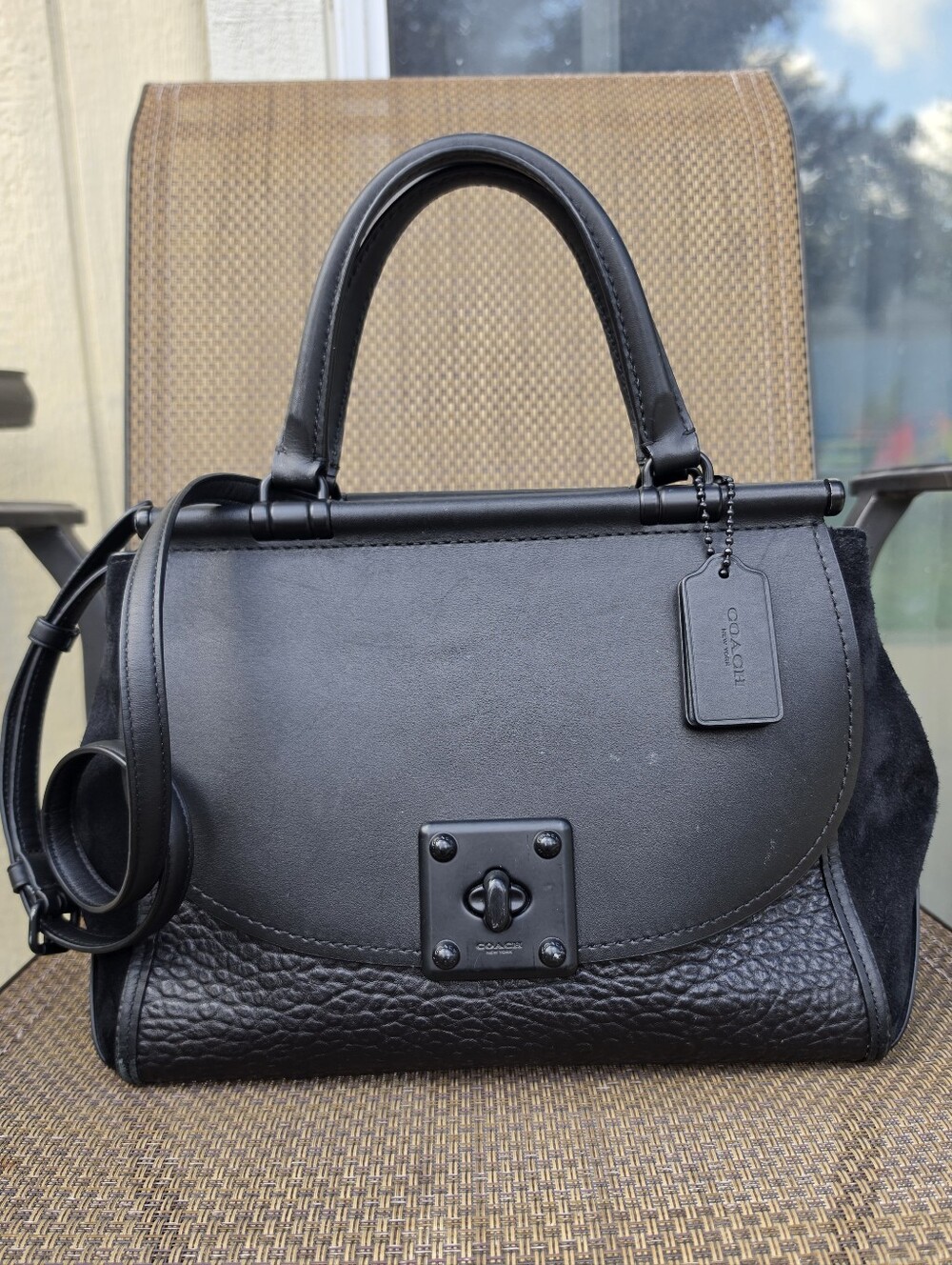 Coach Large Drifter Carryall Top Handle Turnlock Satchel